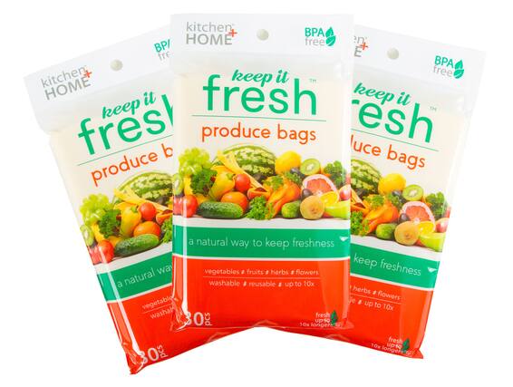 kitchen HOME
keep it fresh
produce bags
a natural way to keep freshness
vegetables & fruits & herbs & flowers
washable & reusable & up to 10x
30 pcs
BPA free
fresh 10x longer