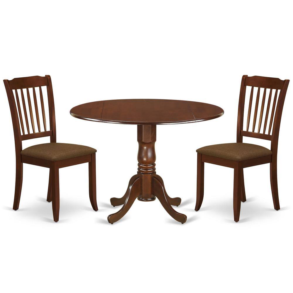 Back. East West Furniture - Dining Room Set Mahogany - Brown.