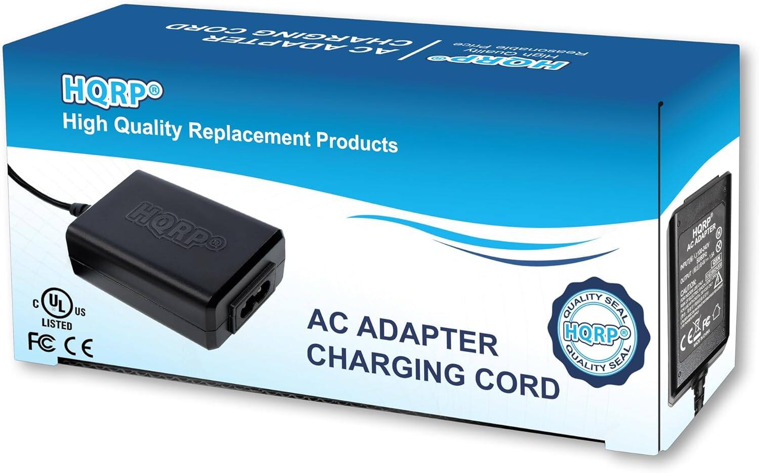 **HQRP High Quality Replacement Products**

**AC ADAPTER CHARGING CORD**

**Quality Seal**

**UL Listed**

**FC CE**