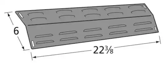 Front. Music City Metals - Music City Metals - MCM949424114 heat plate, porc stl, 22.375 x 6; BBQ Te.