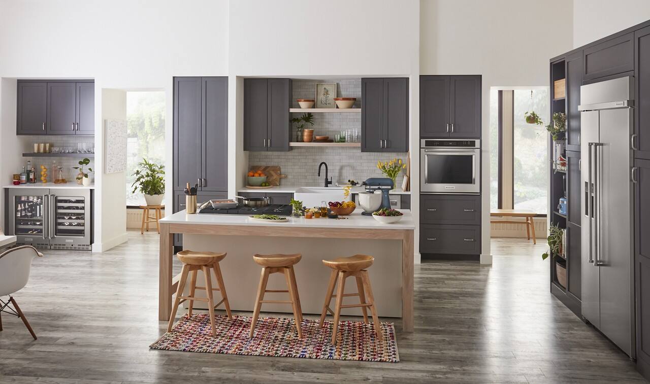 Alt View 30. KitchenAid - 20.8 Cu. Ft. Side-by-Side Refrigerator with Ice and Water Dispenser - Stainless Steel with PrintShield Finish.