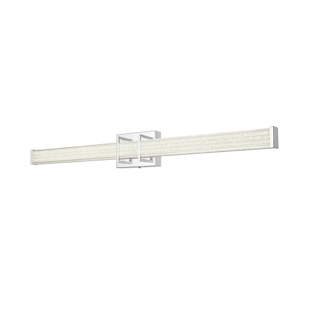 Angle. Living District - Ivaan 36 Inch Led Wall Sconce In Chrome - Chrome.