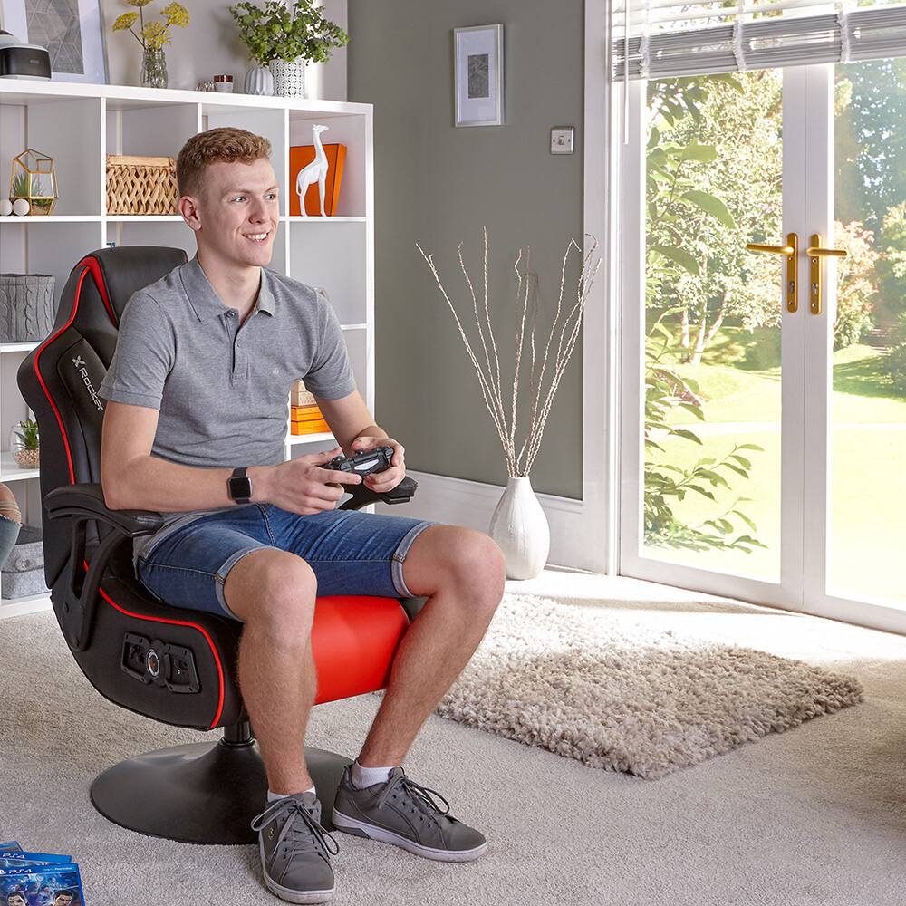 Customer Reviews: X Rocker Torque Pedestal Gaming Chair Red 5108801 ...