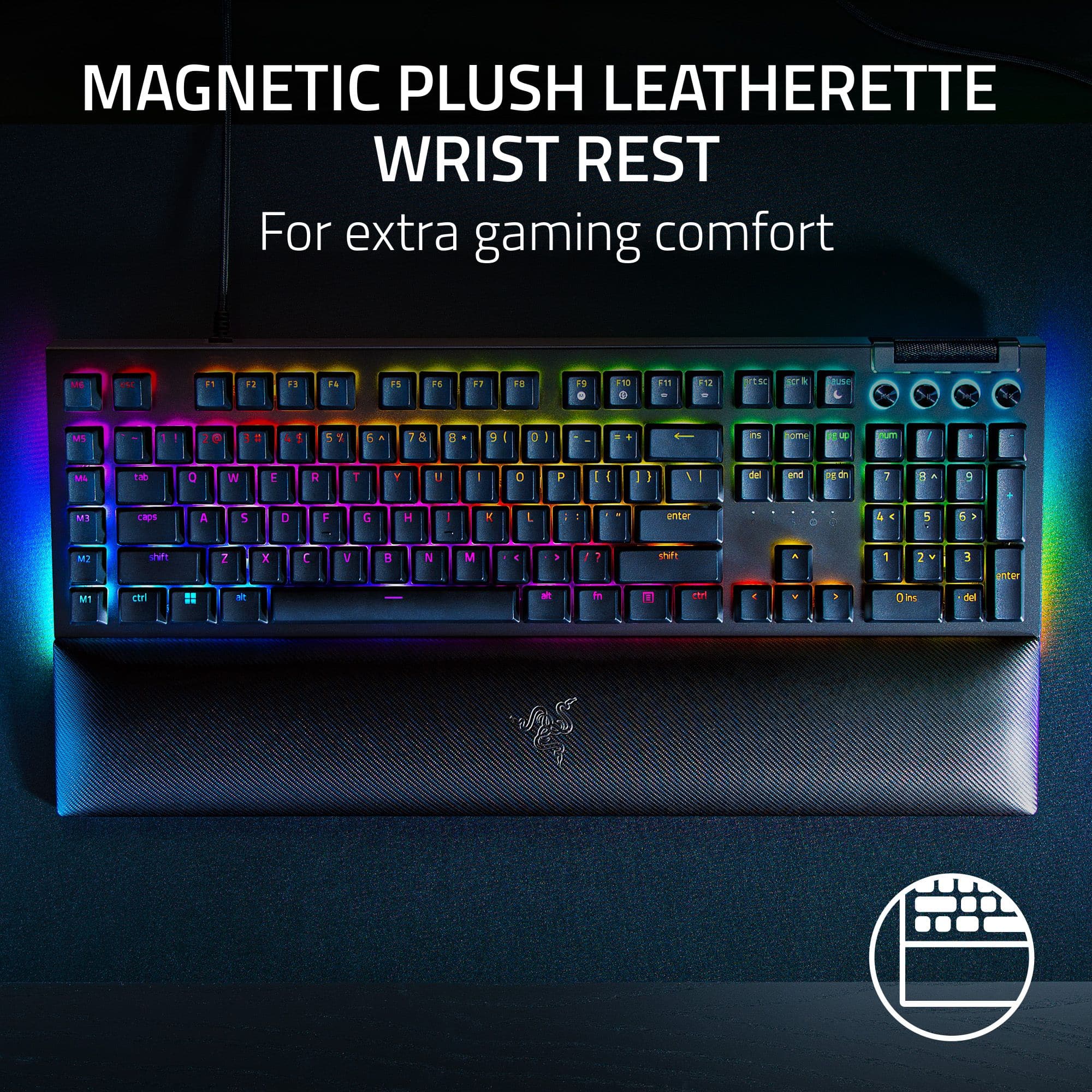 MAGNETIC PLUSH LEATHERETTE WRIST REST For extra gaming comfort ME 11 7 FB 11 FE 13 1E . 110 F11 - 1 - VSC SCT - M I - . = & 5 5 1 6 A 7 S 9 o - 4 es some EUE um M Q W E R T Y U I 0 P 1 I 1 I VI del end en T B A 5 M capa A 5 D F G H - F 1 : - enter . 4 4 5 5 1 MU shif 2 x C V f N M . . 1 f shift . 1 2 3 enter M co :1 - al in dr D 0Im del