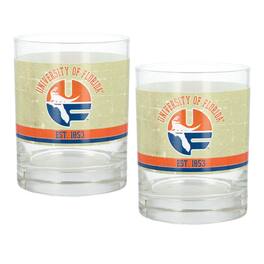 Indigo Falls - Florida Gators Two-Pack 14oz. Tan Vintage Glass Set - Multicolor