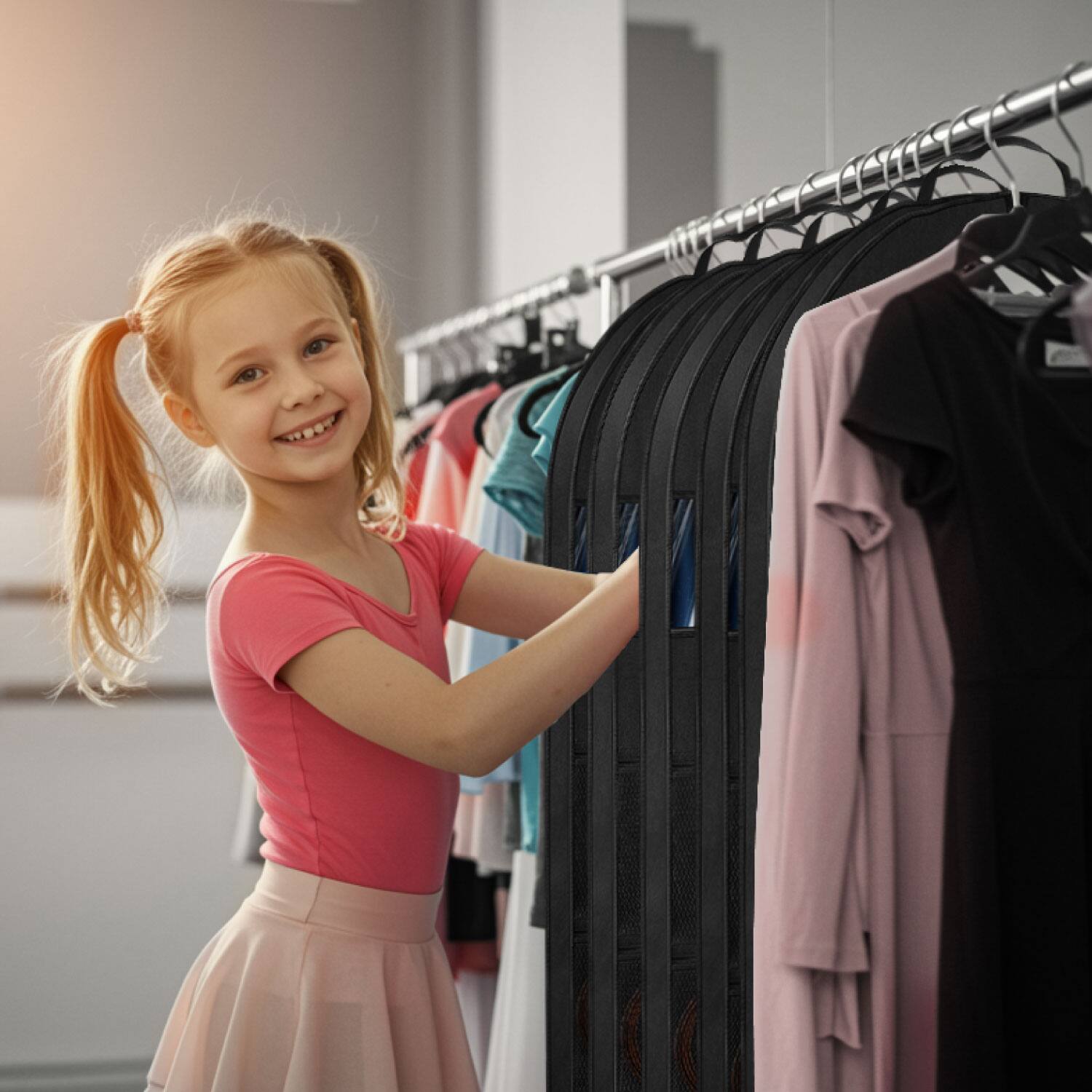 Back. Mber - 43" Garment Bags for Travel, Garment Bags Hanging Clothes, Travel Suit Bag Closet Storage For Dress Clothes, Black - Black.