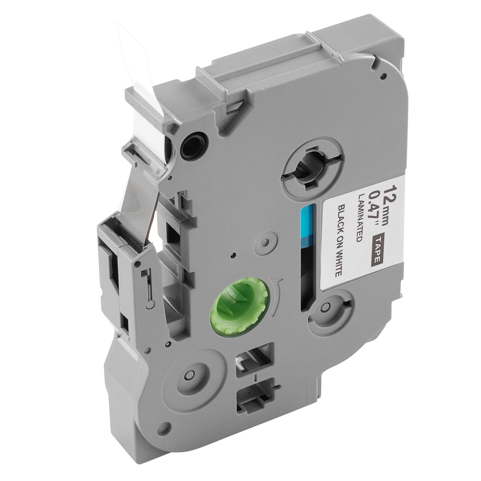 BLACK ON WHITE  
LAMINATED TAPE  
0.47" = 12mm