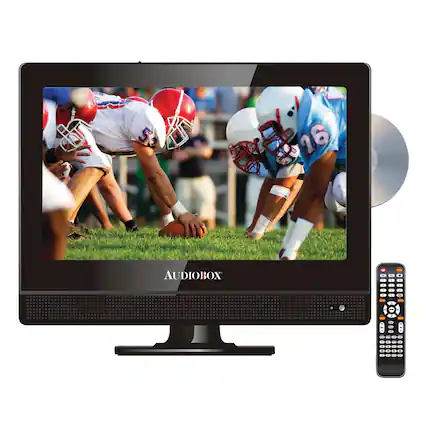 Front. AudioBox - Audiobox Tv-13d 13-in. 1366 X 768 Hd Widescreen Portable Tv/dvd Combo With Remote And Car Charger, Tv-13d - black.