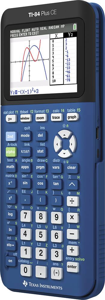 Texas Instruments TI-84 Plus CE Graphing Calculator Denim 84PLCE/TBL/1L1/S  - Best Buy