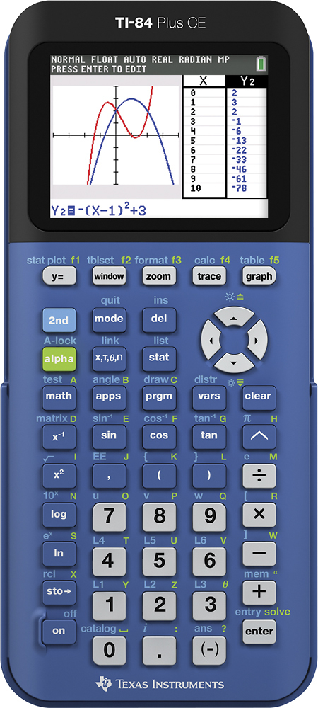 Best Buy: Texas Instruments TI-84 CE Graphing Calculator Blueberry 84PLCE/TBL/1L1/U
