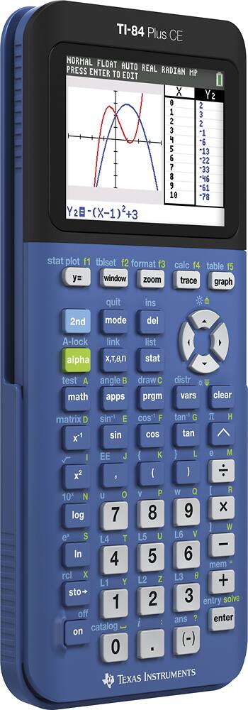 Alt View 11. Texas Instruments - TI-84 Plus CE Graphing Calculator - Blueberry.