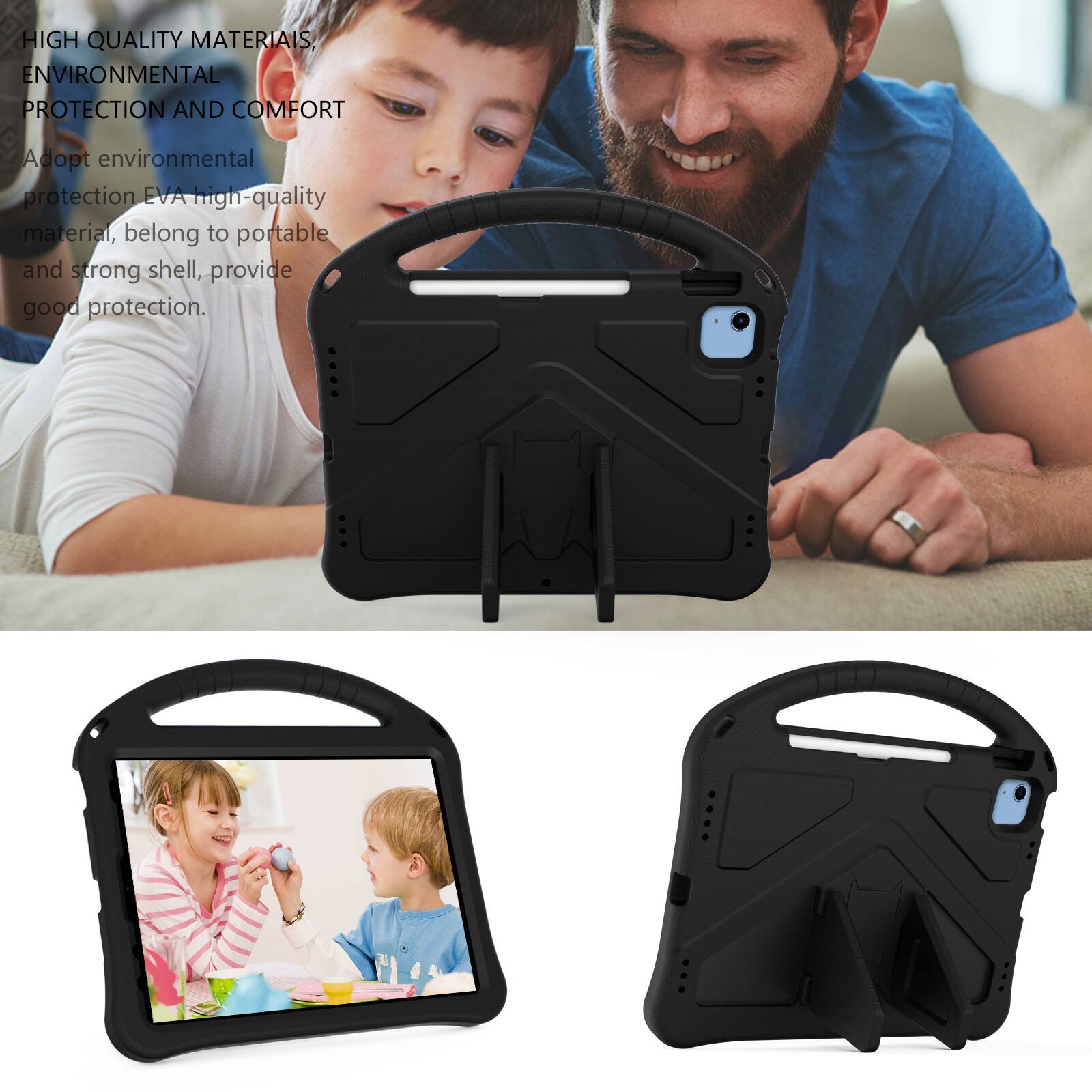 HIGH QUALITY MATERIALS, ENVIRONMENTAL PROTECTION AND COMFORT

Adopt environmental protection EVA high-quality material, belong to portable and strong shell, provide good protection.