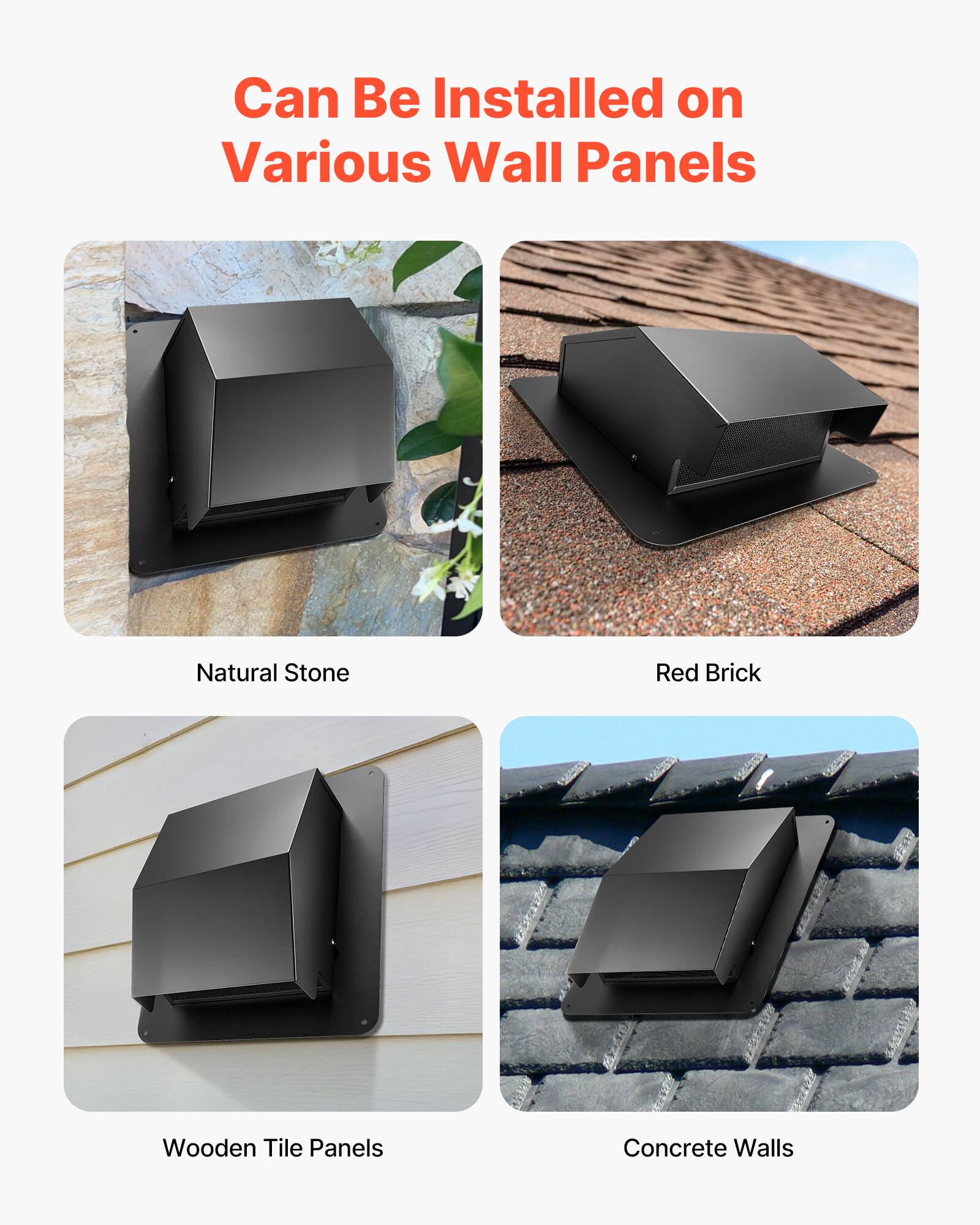 Can Be Installed on Various Wall Panels

- Natural Stone
- Red Brick
- Wooden Tile Panels
- Concrete Walls