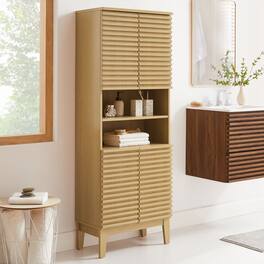 Render Tall Bathroom Storage Cabinet by Modway - Oak