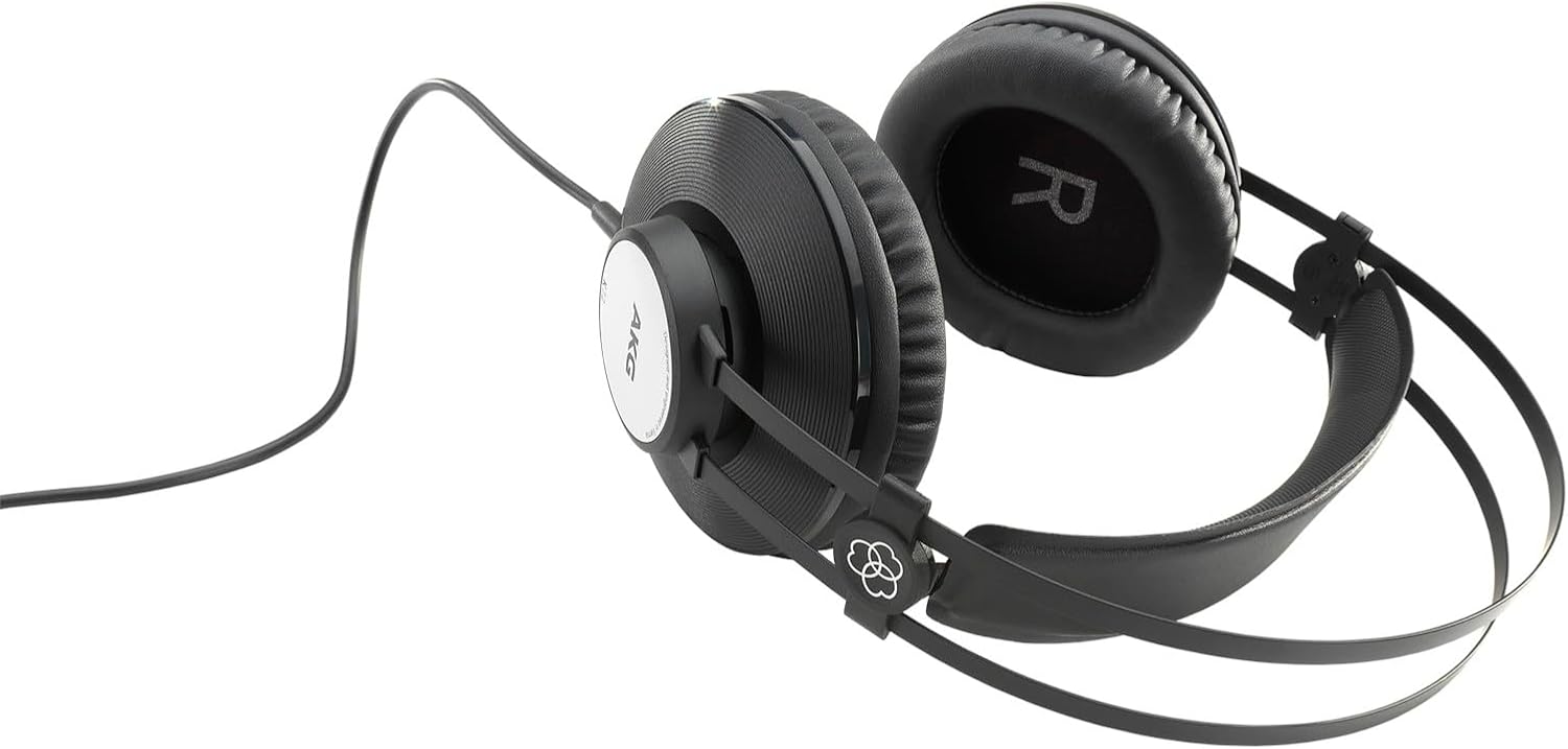 Left. AKG - AKG Pro Audio K72 Over-Ear, Closed-Back, Studio Headphones, Matte Black - Black.