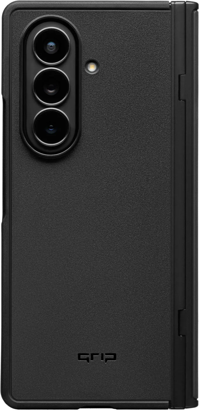 Front. dbrand - Grip Case with Magnets for Galaxy Z Fold8 Ultra - Black.