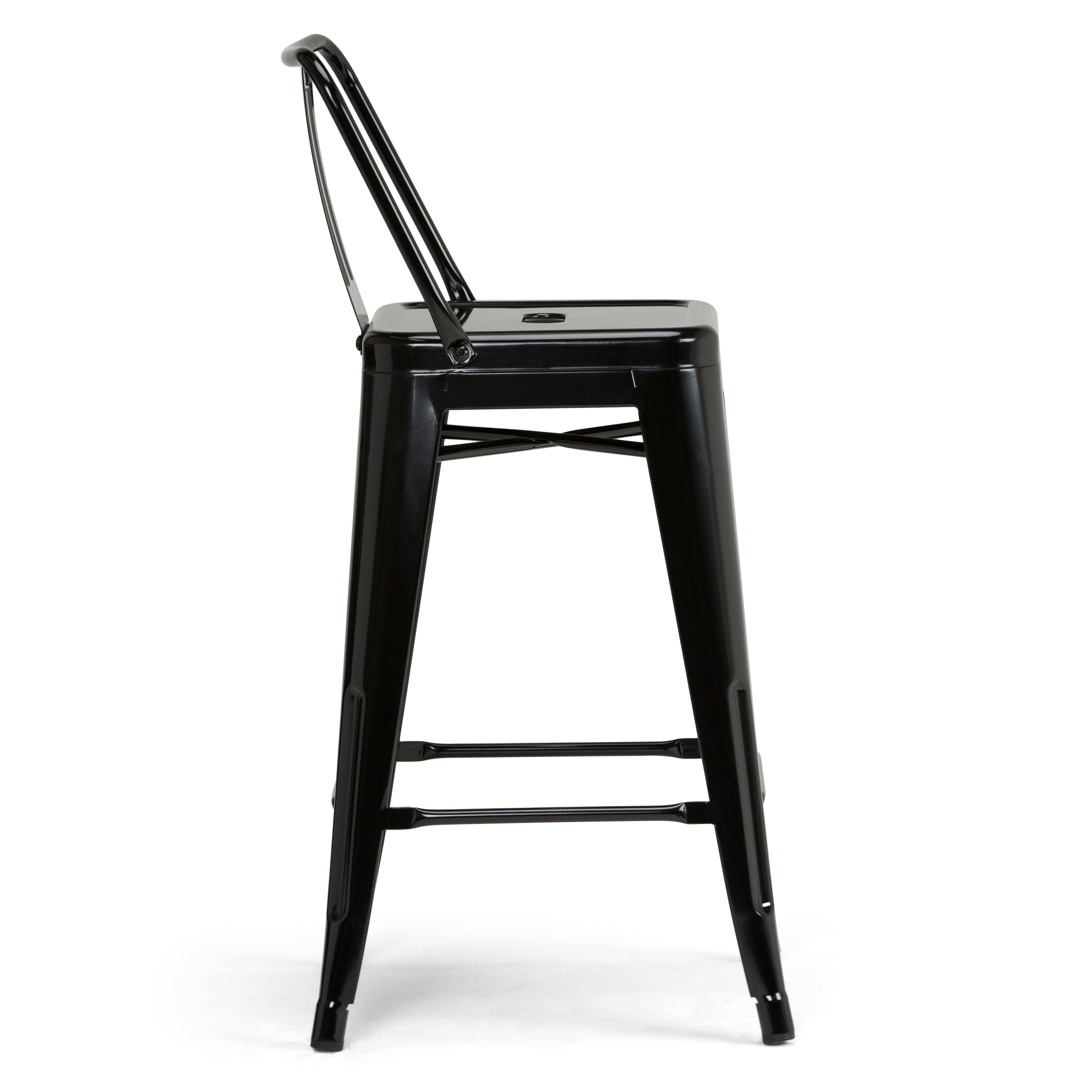 Alt View 13. Simpli Home - Rayne Metal Bar Stool (Set of 4) - Black.