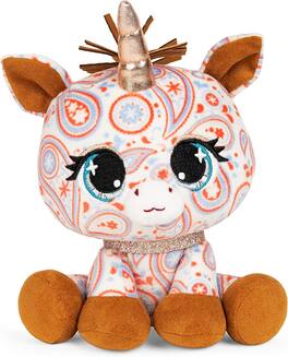 Gund - Sally Mustang Unicorn Designer Plush, 6" Fashion Stuffed Animal with Paisley Pattern & Glitter Collar, Ages 3+ - Multicolour