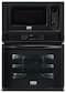 Frigidaire - Gallery 27" Single Electric Convection Wall Oven with Built-In Microwave - Black-Front_Standard