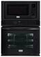 Frigidaire - Gallery 30" Single Electric Convection Wall Oven with Built-In Microwave - Black-Front_Standard
