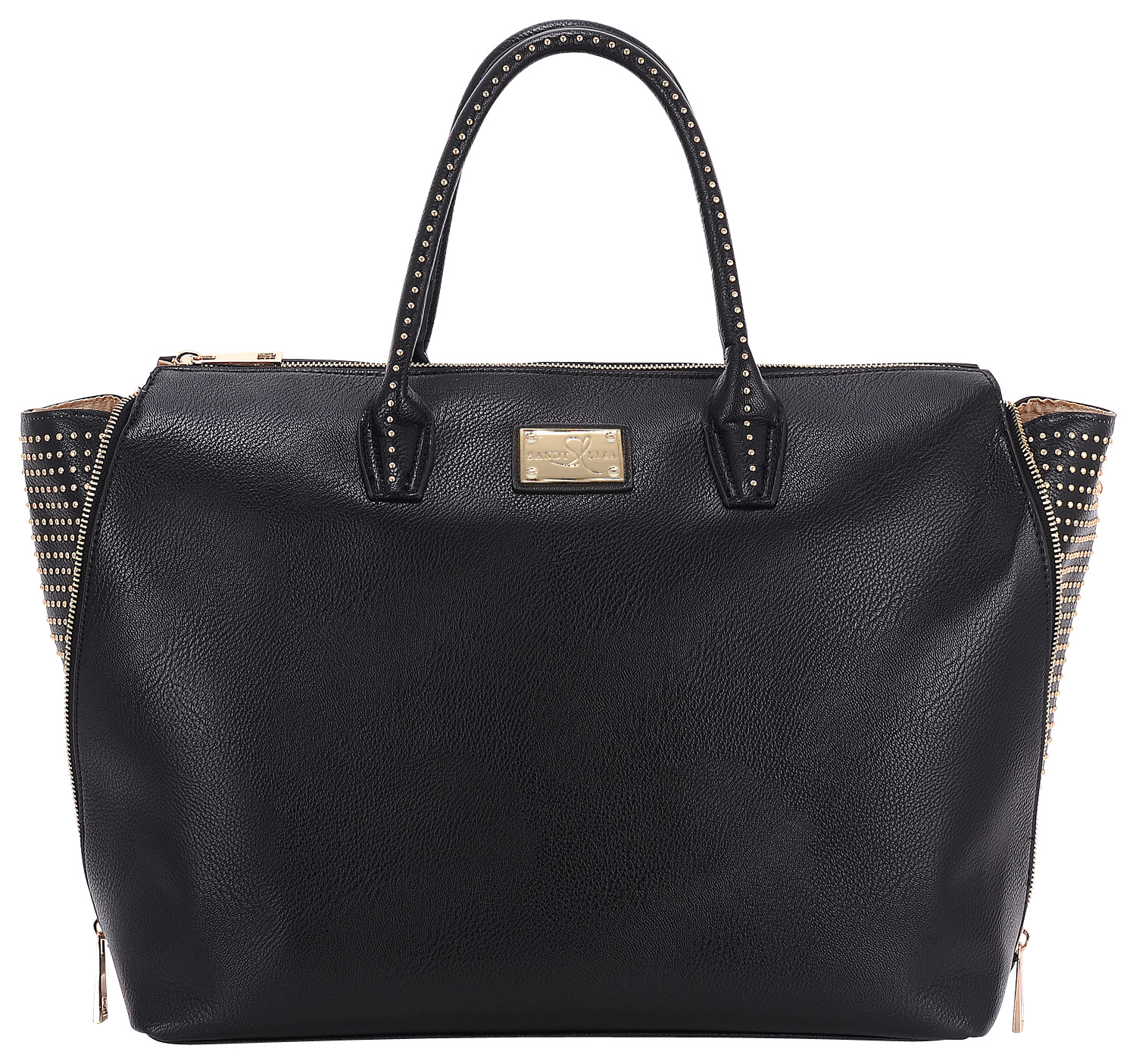 Best Buy: Sandy Lisa Milan Wing Tote Black/Tan SLMIL-WTBK-15