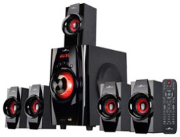 beFree Sound - 5.1-Channel Bluetooth Speaker System - Black/Red - Front_Zoom