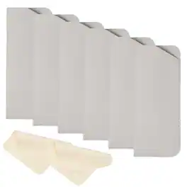 Unique Bargains - 6pcs Leather Eyeglass Case 3x6.9" Sleeve Pouch with 2 Cleaning Cloths for Eyewear - Gray