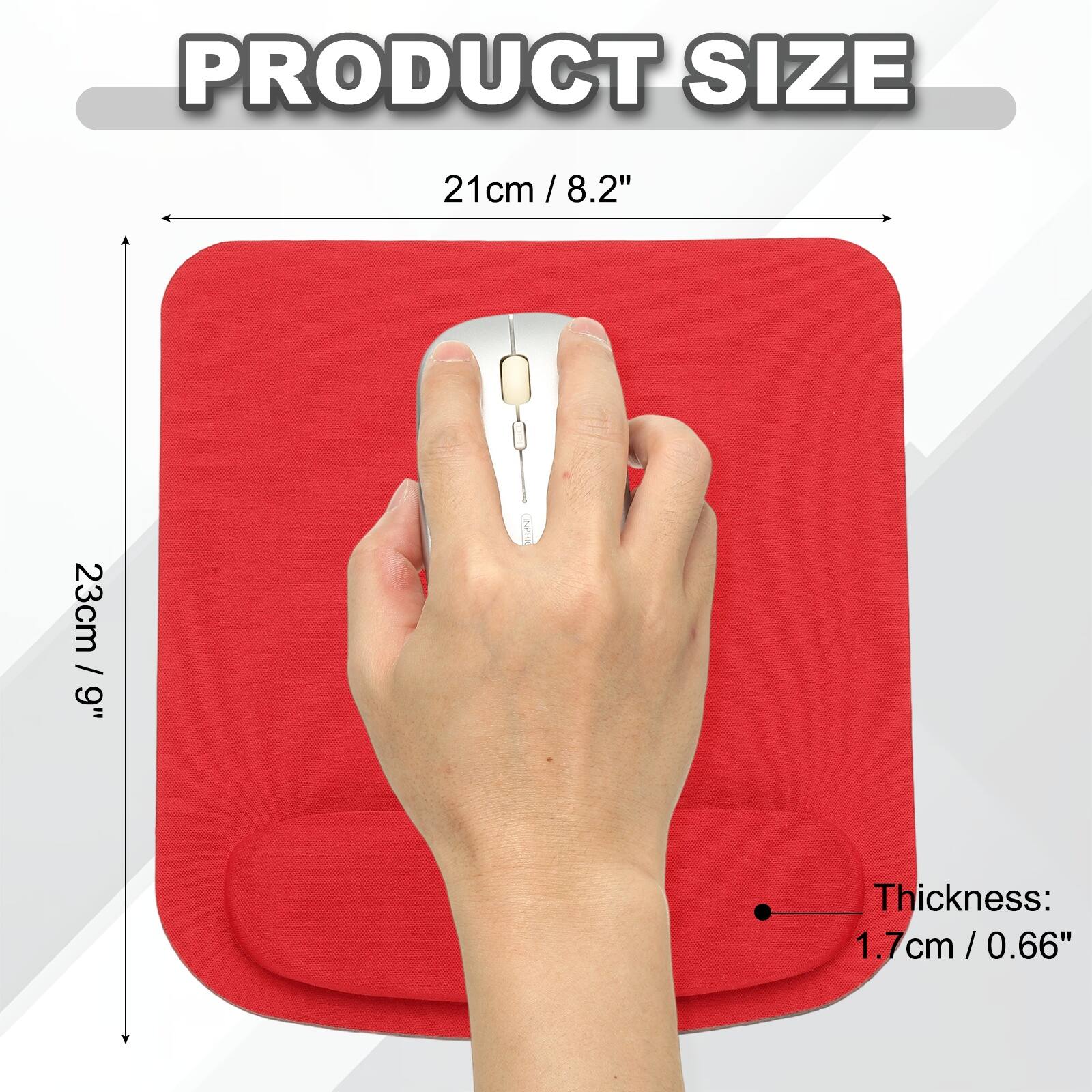 PRODUCT SIZE  
21cm / 8.2"  
23cm / 9"  
Thickness: 1.7cm / 0.66"