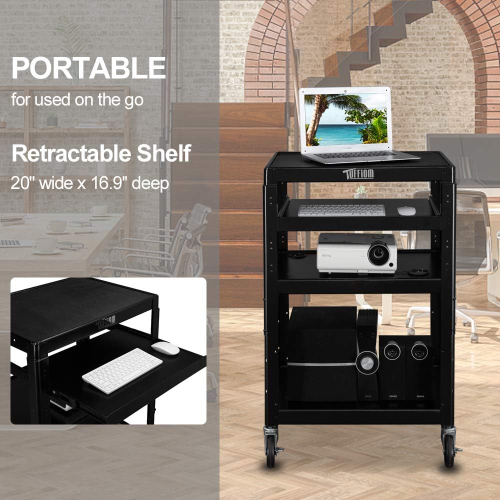PORTABLE  
for used on the go  

Retractable Shelf  
20" wide x 16.9" deep