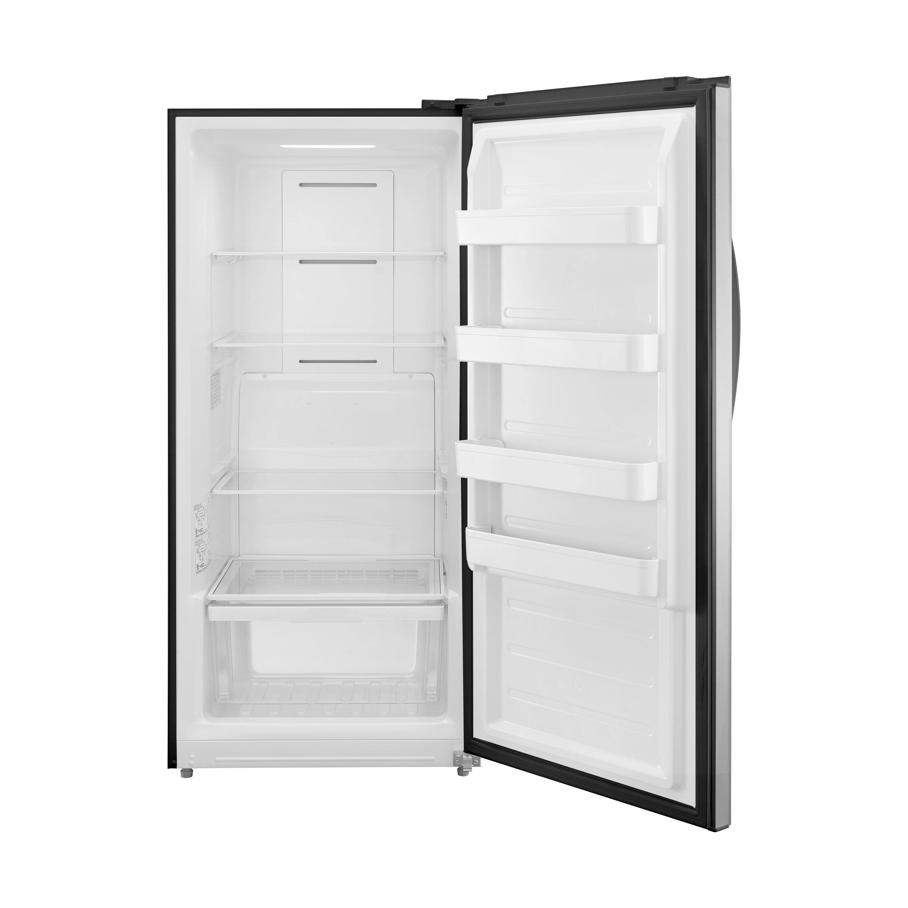 Alt View 11. Insignia™ - 13.8 Cu. Ft. Garage Ready Convertible Upright Freezer with ENERGY STAR Certification - Stainless steel.