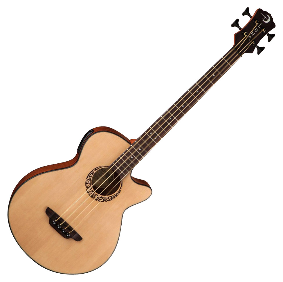 Best Buy: Luna Tribal 4-String Short-Scale Acoustic/Electric Bass
