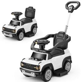 FIRST RIDE ON - 3-in-1 Toddler Push Car, Licensed Ford Bronco Raptor Kids Push Car for Toddlers 1-3 w/Handle, Ride on Toy for Boys