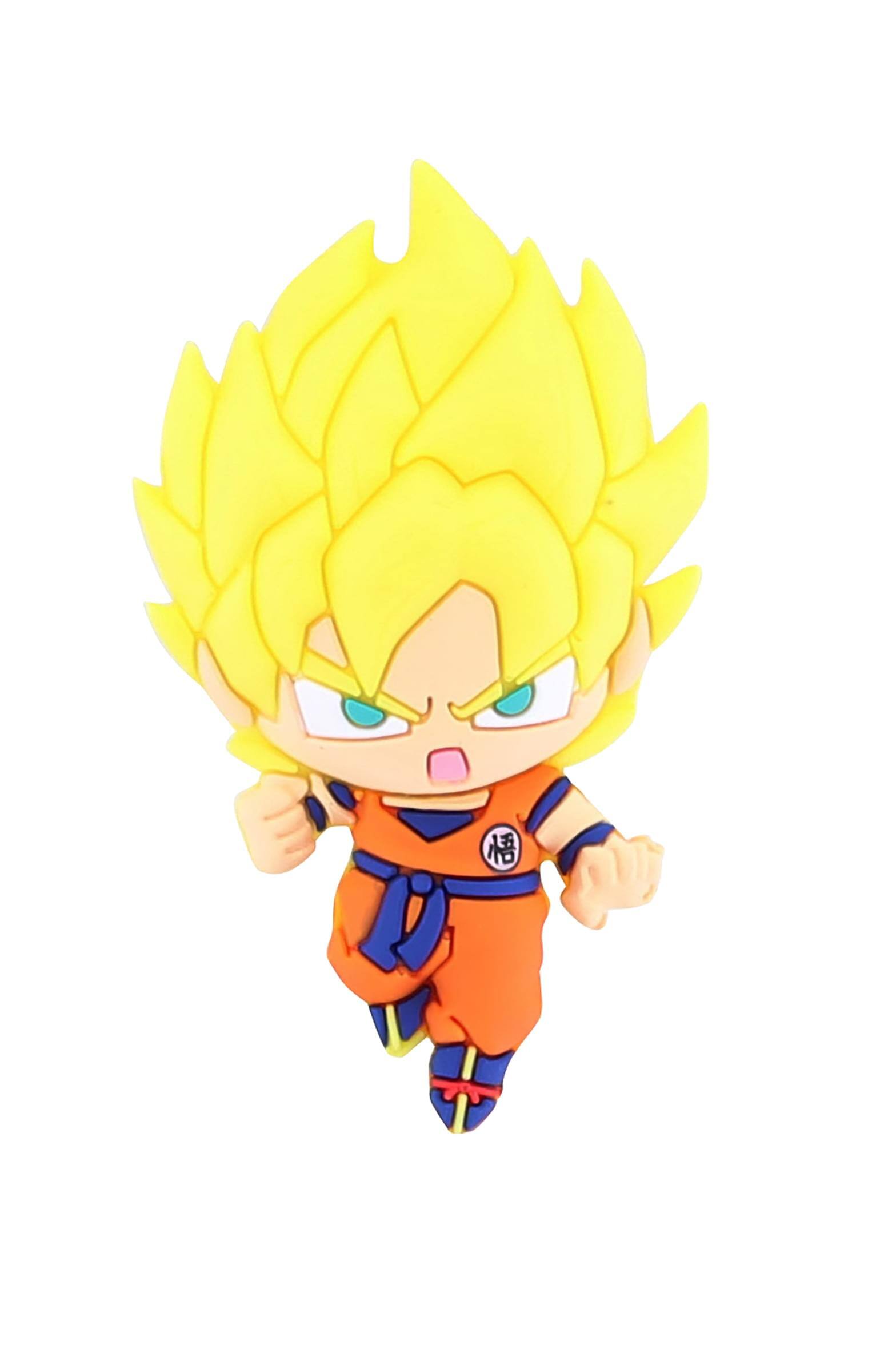 Front. Monogram - Dragon Ball Goku Super Saiyan 3D Foam Magnet - Orange.