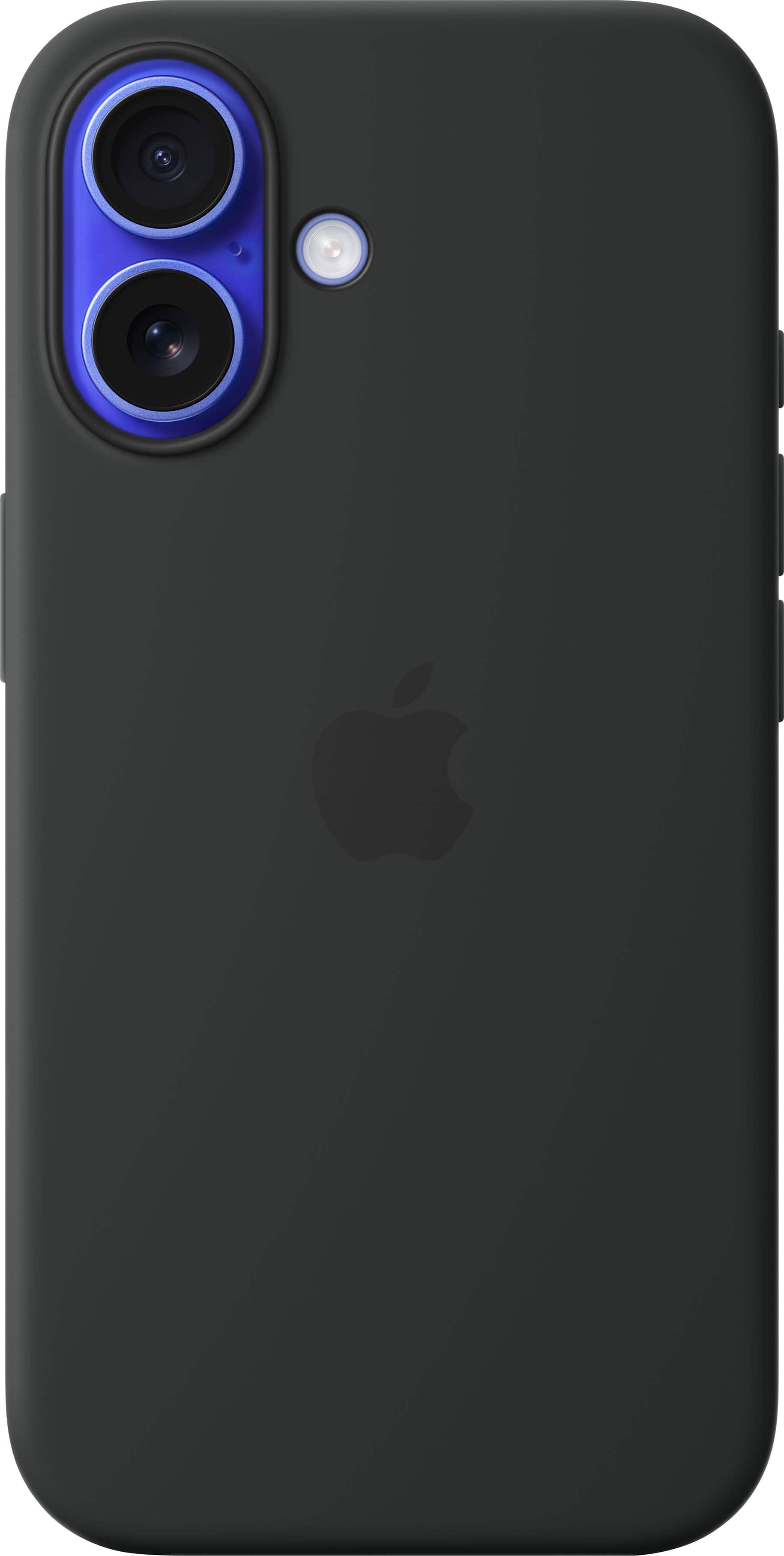 Apple - iPhone 16 Silicone Case with MagSafe - Black - Front_Zoom