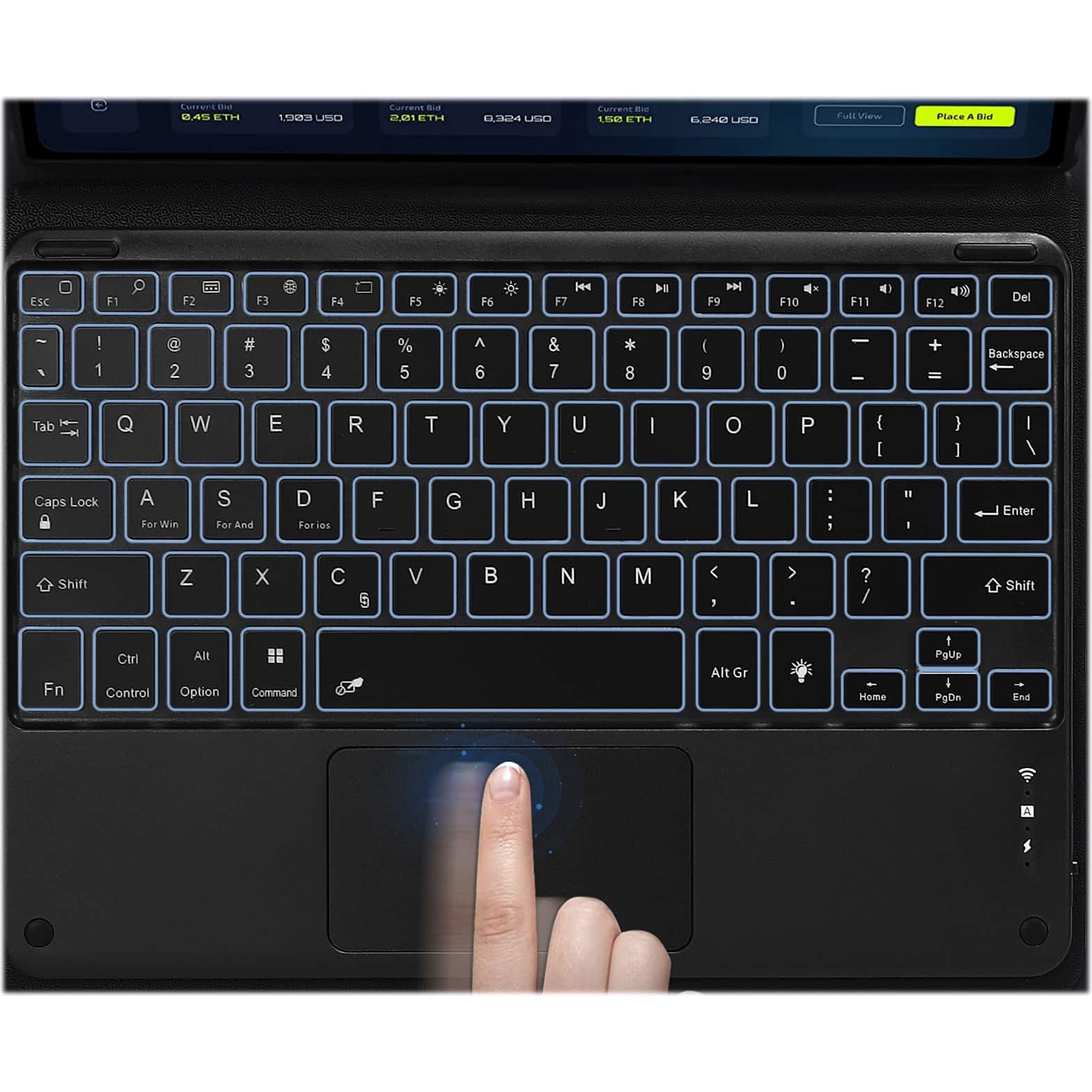 Alt View 15. SaharaCase - Keyboard Folio Case for Samsung Galaxy Tab S6 Lite (2020-2024) - Black.