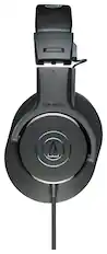 Front. Audio-Technica - ATH-M20x Monitor Headphones - Black.