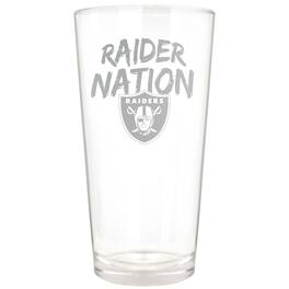 Great American Products - Las Vegas Raiders Etched 16oz. Rally Cry Pint Glass - Multicolor