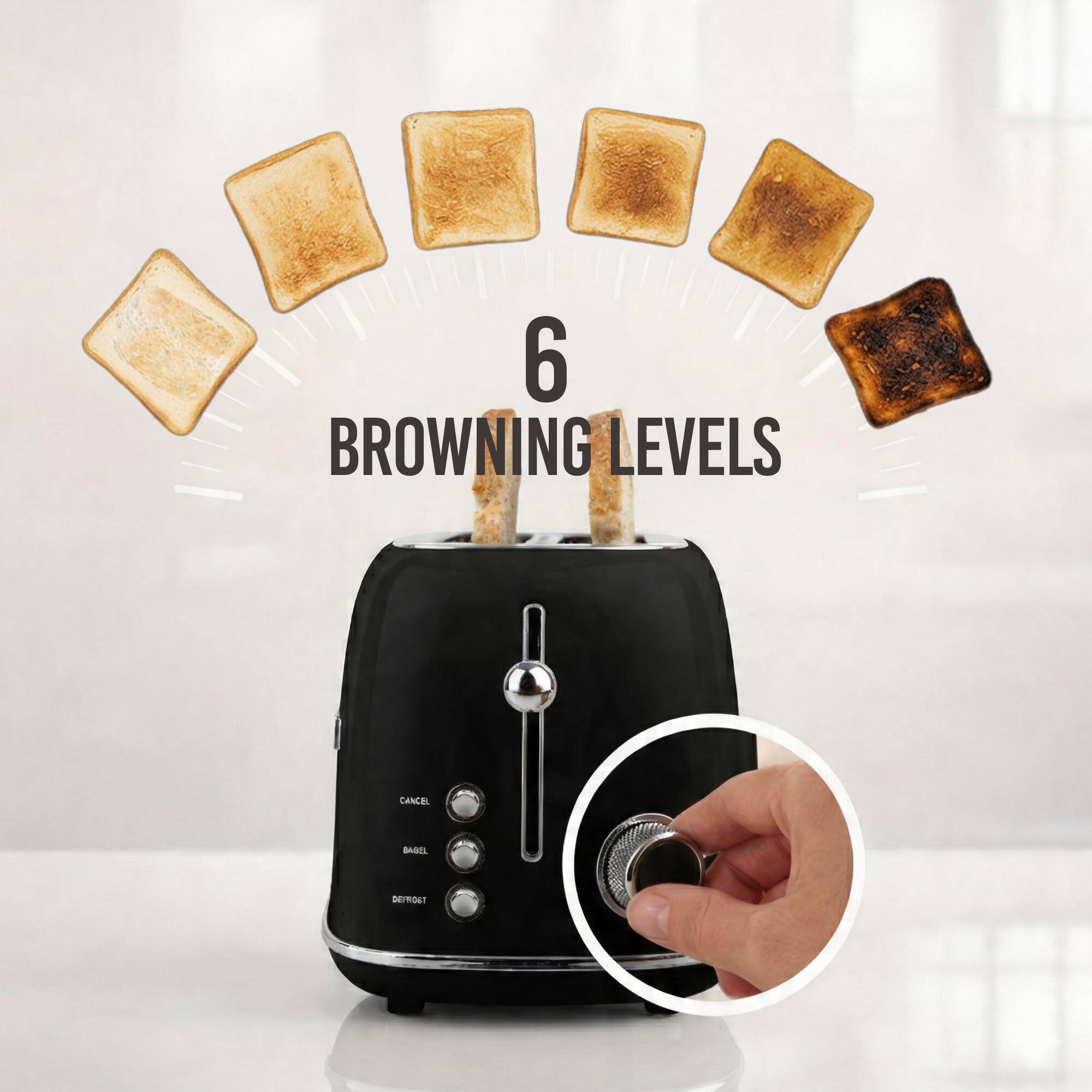 6 BROWNING LEVELS  
CANCEL - DEFROST