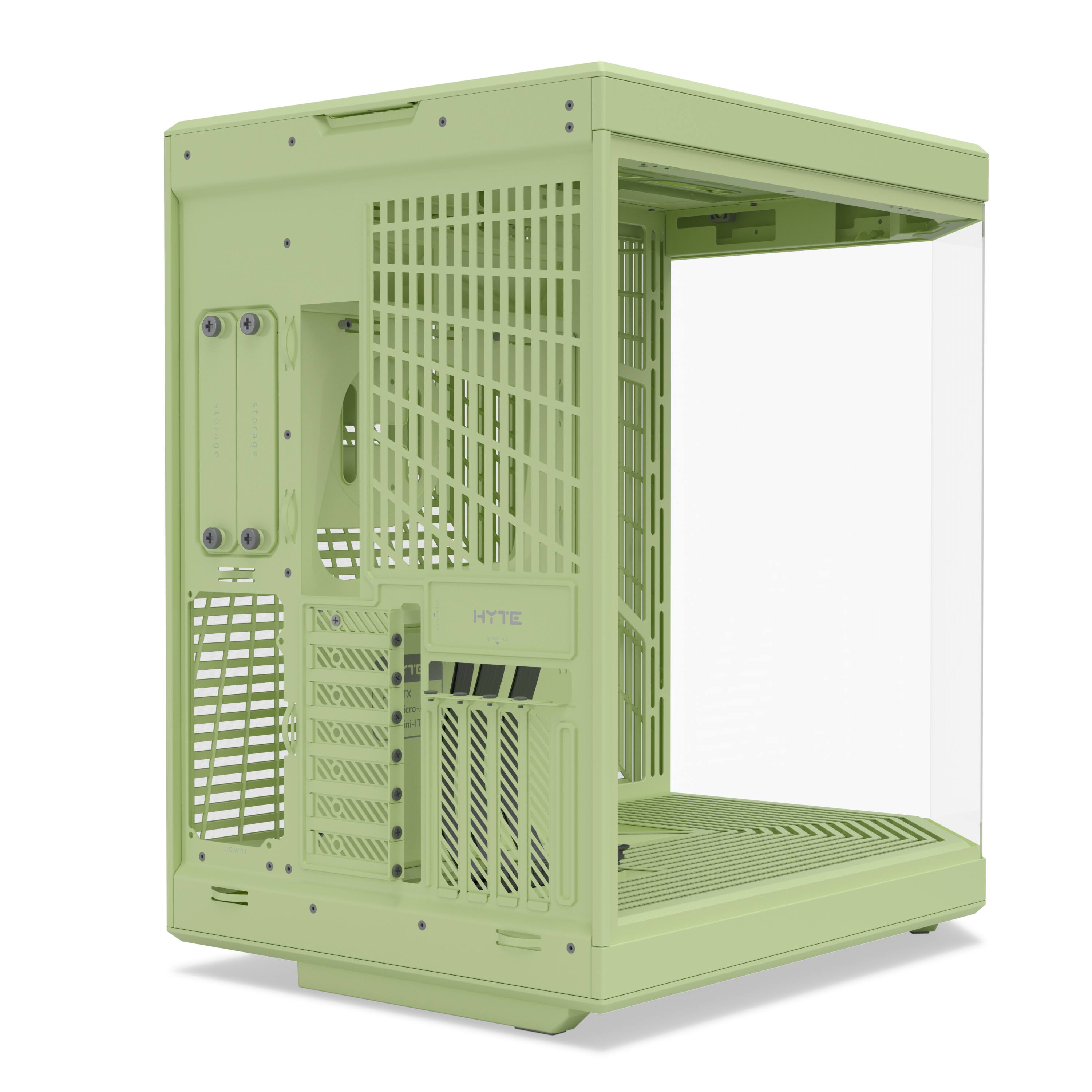 Back. HYTE - HYTE - Y70 Mid-Tower ATX Gaming PC Desktop Case with Riser Cable - Green.