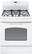 Front Standard. GE - 30" Self-Cleaning Freestanding Gas Convection Range - White-on-White.