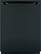 Front Standard. GE - 24" Tall Tub Built-In Dishwasher - Black-on-Black.