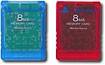 Front Detail. Sony - 8MB Memory Card 2 Pack (Red, Blue) - Red, Blue.
