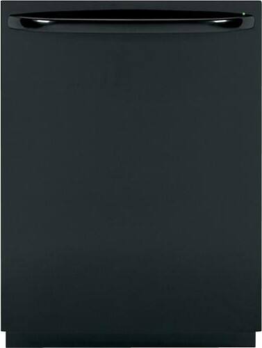Front Standard. GE - 24" Tall Tub Built-In Dishwasher - Black-on-Black.