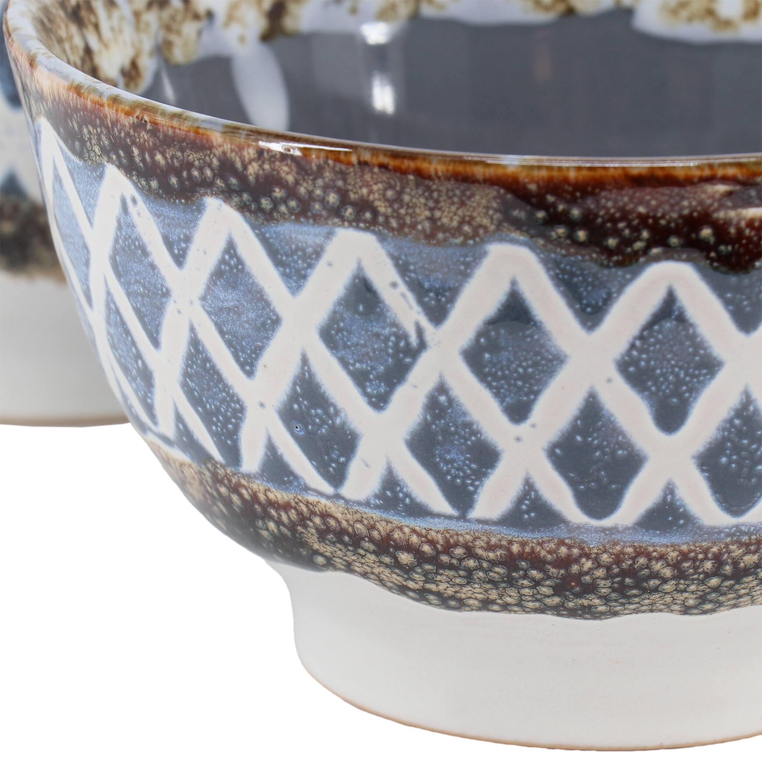 Alt View 3. Gibson - Meritage Otis 6 Piece 27 Ounce Stoneware Soup Bowl with Handle Set in Gray - Grey.