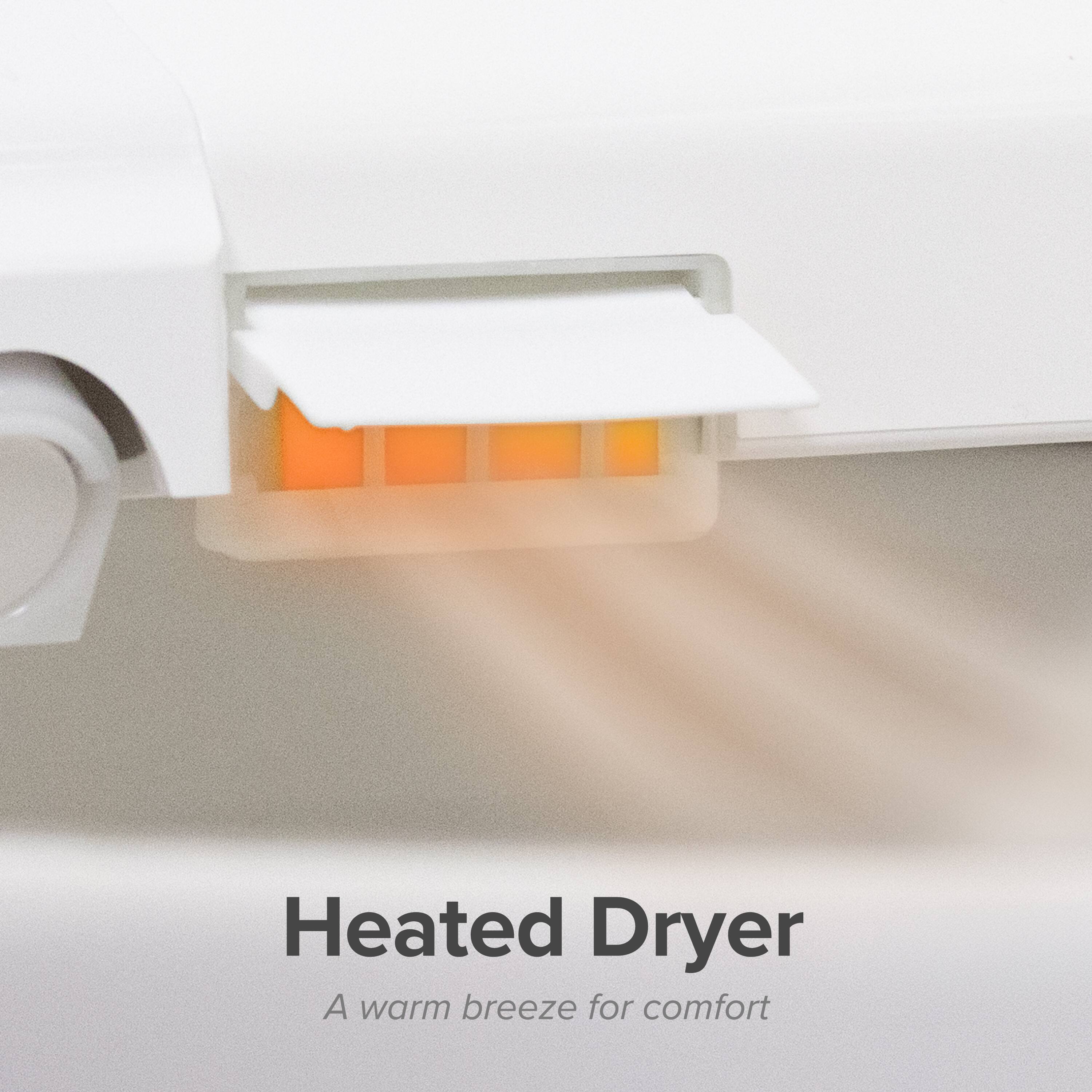 Heated Dryer  
A warm breeze for comfort
