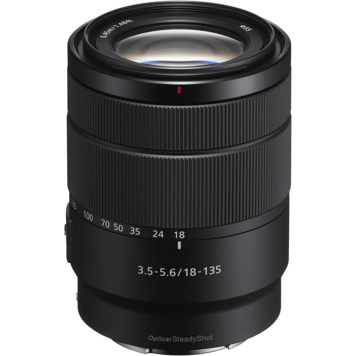 48ft 0.45m/1.48ft  
55  
135 100 70 50 35  
24  
18  
3.5-5.6/18-135  
Optical Steady Shot