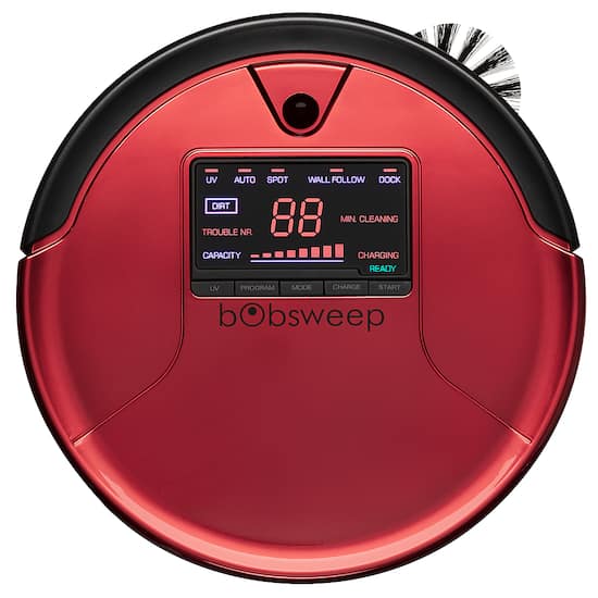 Front Zoom. bObsweep - Bob PetHair Robot Vacuum and Mop - Rouge.
