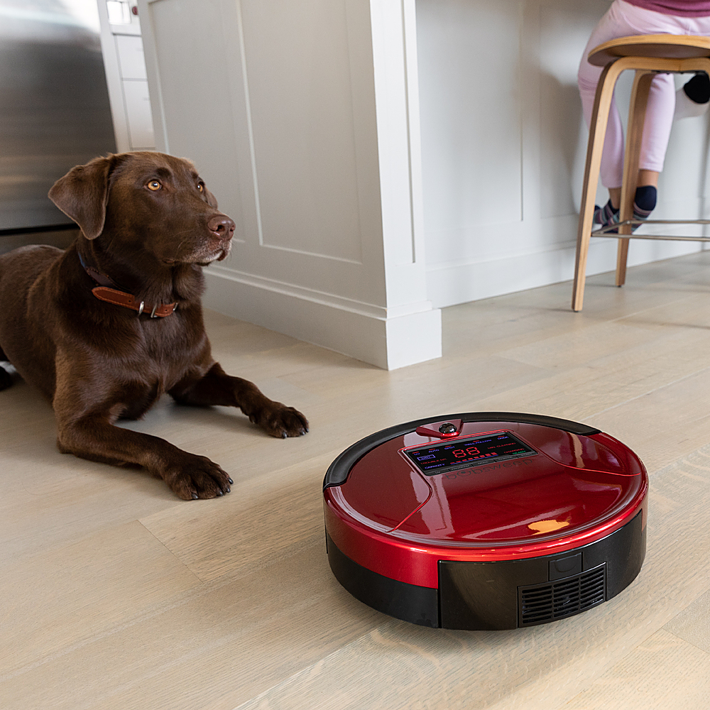 Zoom in on Alt View Zoom 16. bObsweep - Bob PetHair Robot Vacuum and Mop - Rouge.
