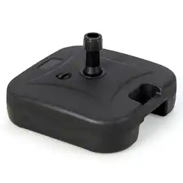 Mondawe - Fillable Patio Umbrella Base with Handle Fit 1.5 Inch Umbrella Poles - Black