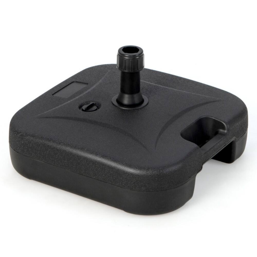 Front. Mondawe - Fillable Patio Umbrella Base with Handle Fit 1.5 Inch Umbrella Poles - Black.